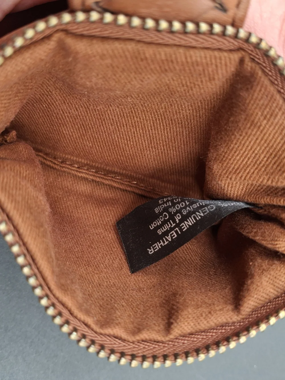 Women's Brown Leather Wristlet Wallet - Classic Braided Detail